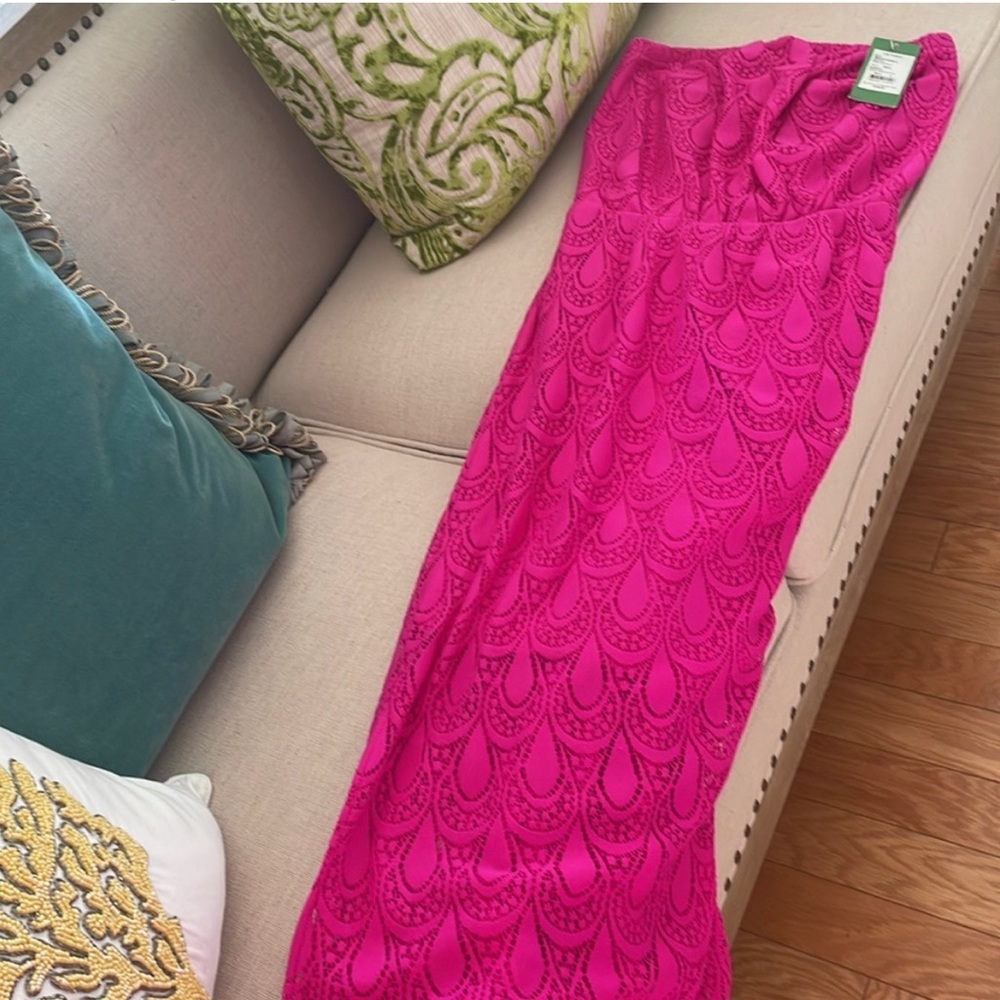 Lilly Pulitzer hot magenta pink lace dress💖